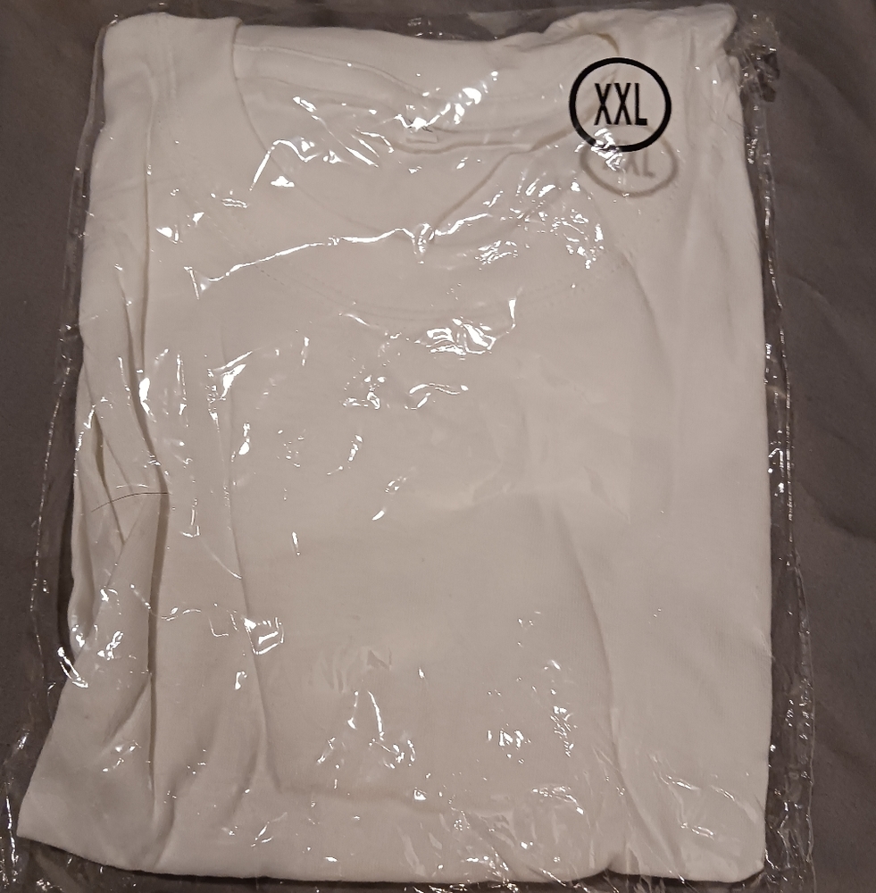 NWT! Men's Plain White Tee Sz XXL